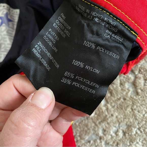 Spyder Vintage Ski Bibs Snow Pants Thinsulate Insulated Retro Red Yellow: 14 - Picture 14 of 14